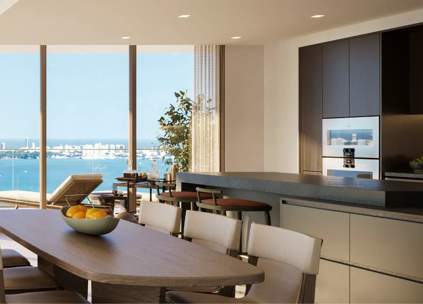 <h3>Seamless Storage</h3>
<p>The kitchen design maximizes storage, with ceiling-height cabinetry and island drawers.</p>